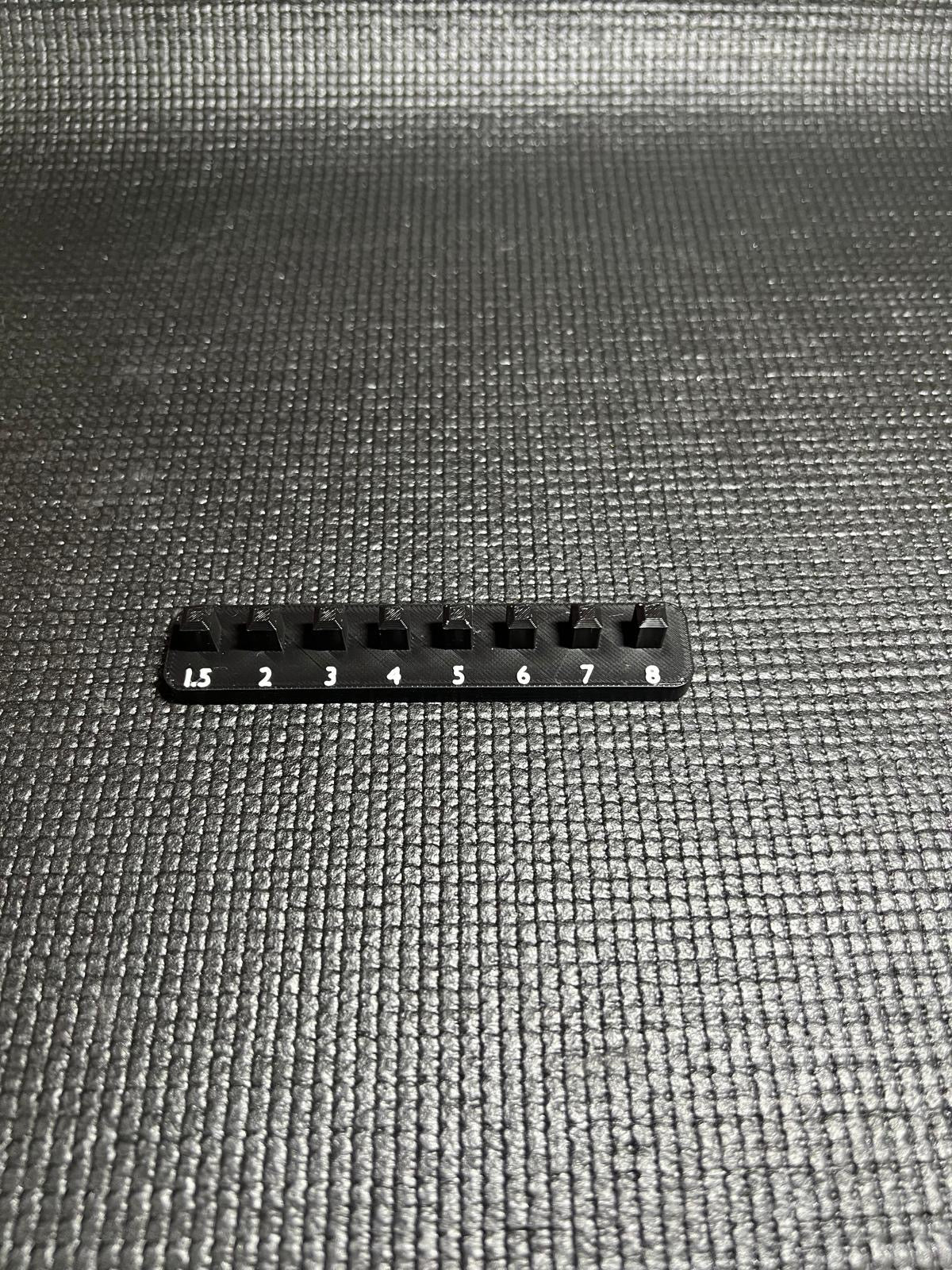 3/8" Hex Bit Socket Set Holder With Numbers