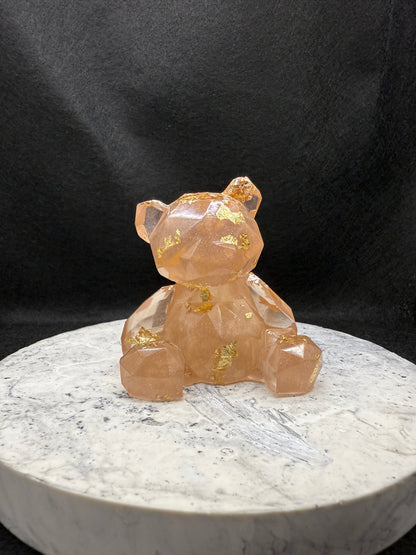 Gold/Silver Leaf Resin Teddy Bear