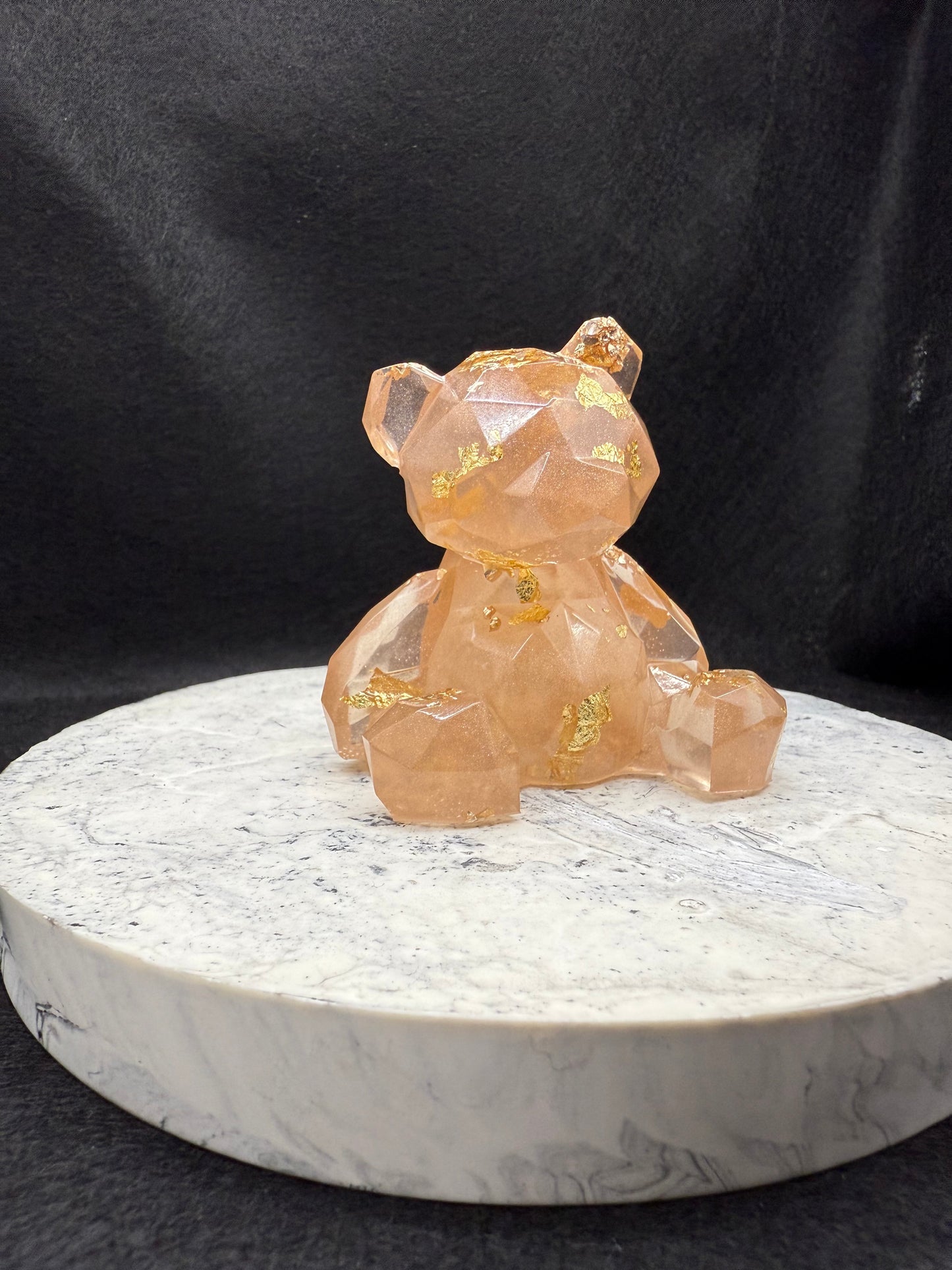 Gold/Silver Leaf Resin Teddy Bear