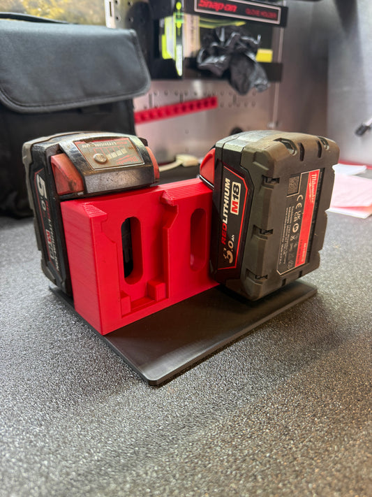 Magnetic Milwaukee M18 Battery Holder (Holds up to 4)