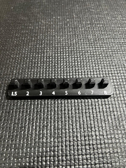 3/8" Hex Bit Socket Set Holder With Numbers